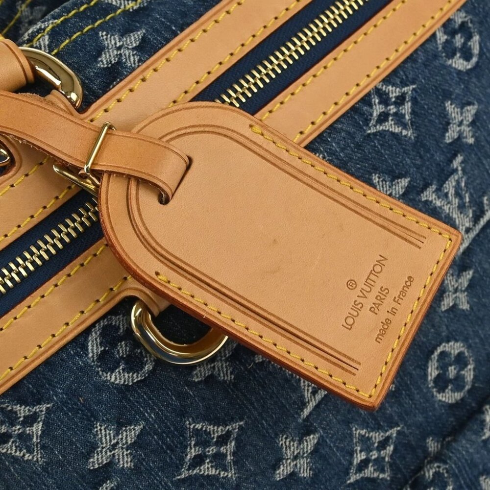 Louis Vuitton Monogram Denim Flat Shopper Tote Handbag M95018 AS0075 186407 - Picture 4 of 10